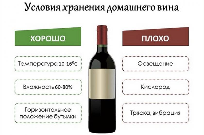 Условия хранения вина