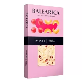 Туррон Balearica ЦЕЛЬНЫЙ КЕШЬЮ С КЛЮКВОЙ 75 гр