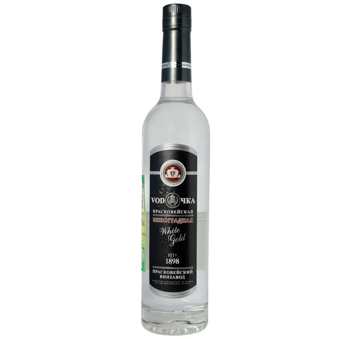 Водка виноградная Прасковейская WHITE GOLD 0.5л, 