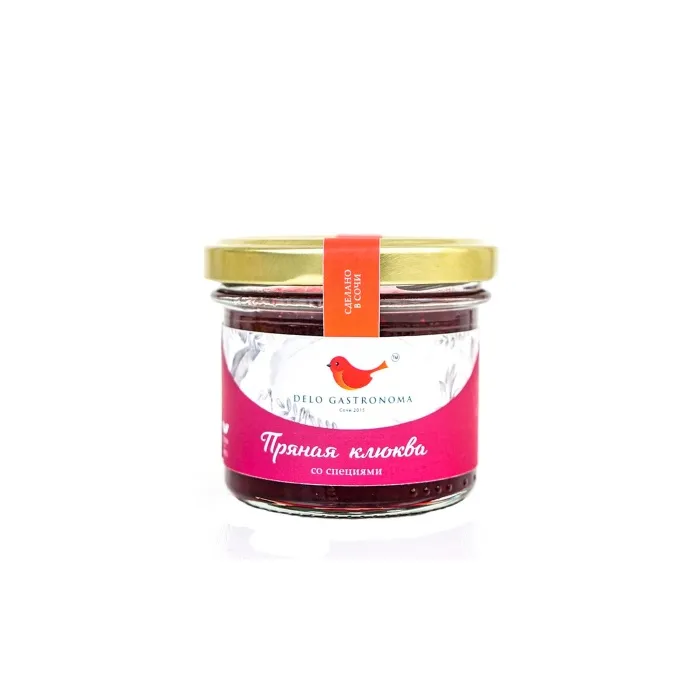 Конфитюр Delo gastronoma ПРЯНАЯ КЛЮКВА СО СПЕЦИЯМИ К ПАШТЕТУ И ПТИЦЕ 125 гр