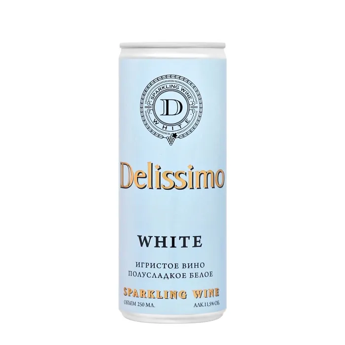 Вино игристое Союз-Вино DELISSIMO 0,25 л
