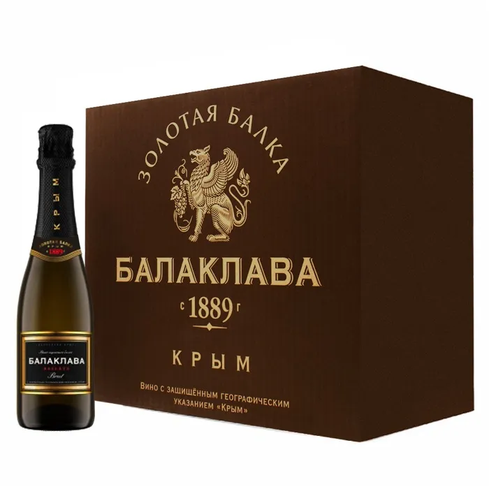 Вино игристое «БАЛАКЛАВА Резерв» 2022, 0.375 л (12 шт.)