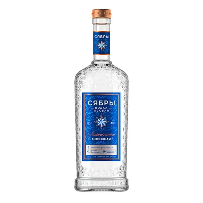 Водка Сябры МОРОЗНАЯ 0.5 л, 