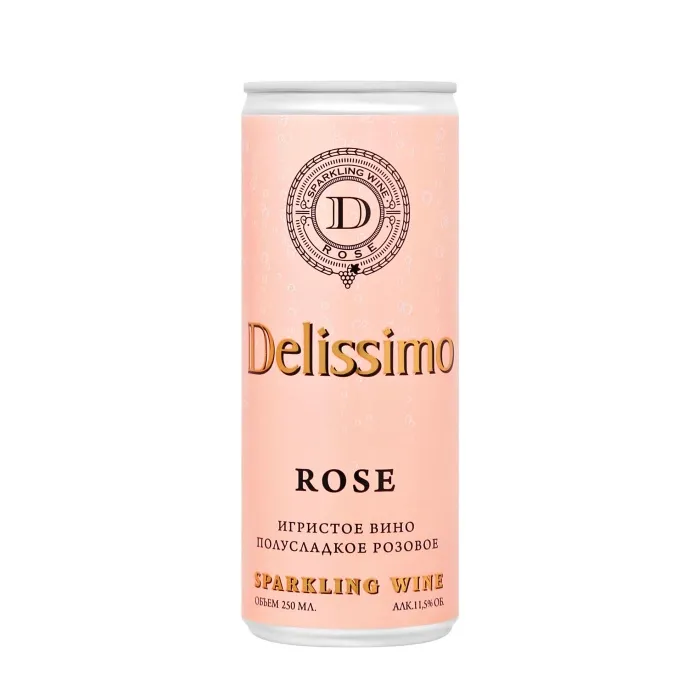 Вино игристое Союз-Вино DELISSIMO «Розе» 0,25 л
