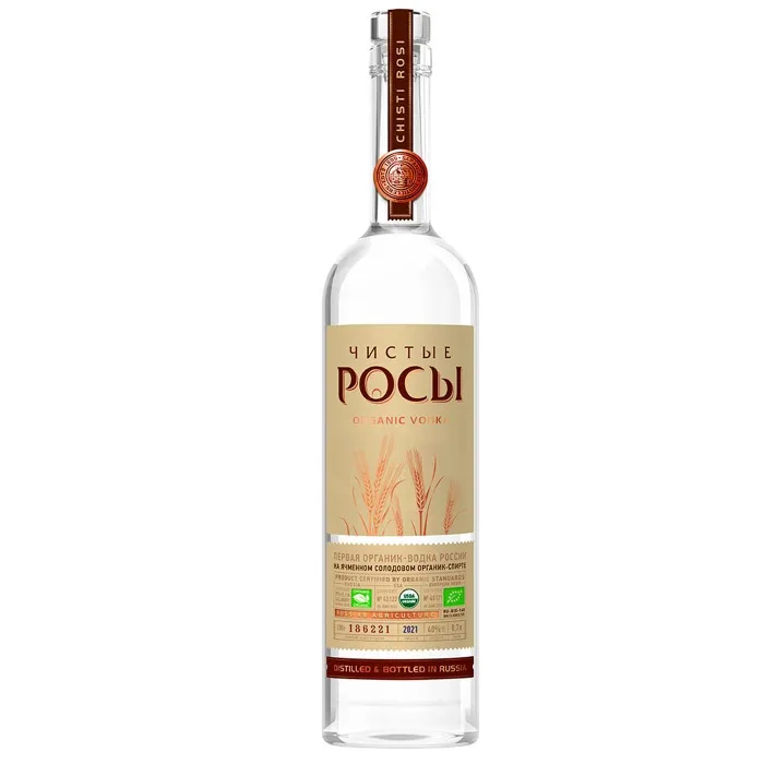 Водка из ячменного зерна ЧИСТЫЕ РОСЫ 0.5л, 