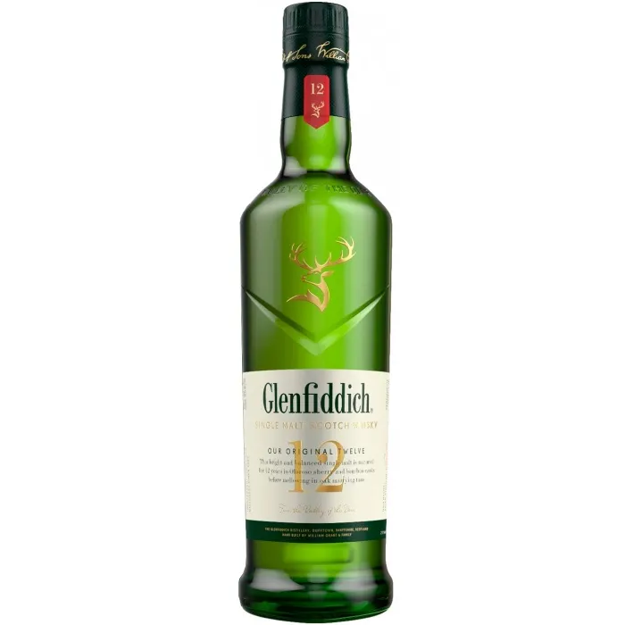 Виски шотландский односолодовый GLENFIDDICH 12-летний 0.7л, 