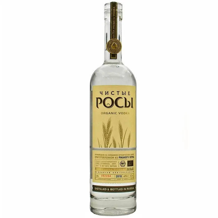 Водка из ржаного зерна ЧИСТЫЕ РОСЫ 0.7л, 